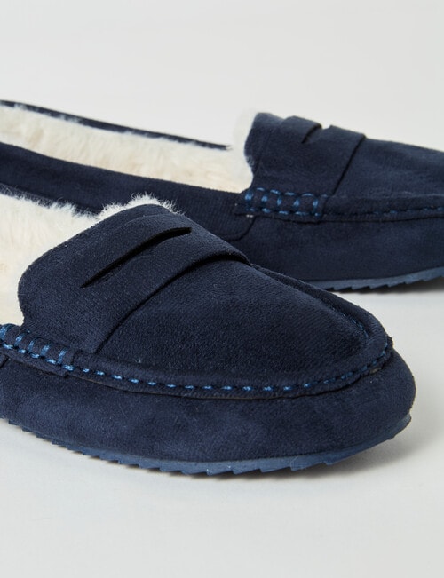 Whistle Sherpa Lined Slipper, Navy product photo View 03 L
