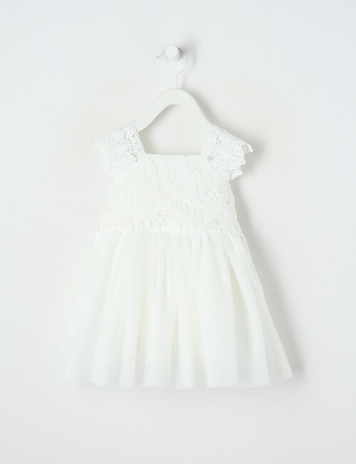 Teeny Weeny All Dressed Up Sleeveless Dress, White product photo