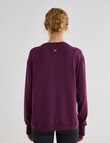 Superfit Wellness Print Scoop Hem Sweatshirt, Cherry Lacquer product photo View 02 S