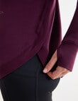 Superfit Wellness Print Scoop Hem Sweatshirt, Cherry Lacquer product photo View 04 S
