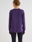 Superfit Scoop Hem Sweatshirt, Violet & Berry product photo View 02 S