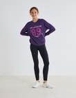 Superfit Scoop Hem Sweatshirt, Violet & Berry product photo View 03 S