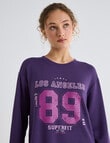 Superfit Scoop Hem Sweatshirt, Violet & Berry product photo View 04 S