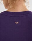 Superfit Scoop Hem Sweatshirt, Violet & Berry product photo View 06 S