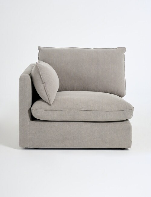 Marcello&Co Aspen Fabric Modular Left Hand Facing, Grey V2 product photo View 03 L