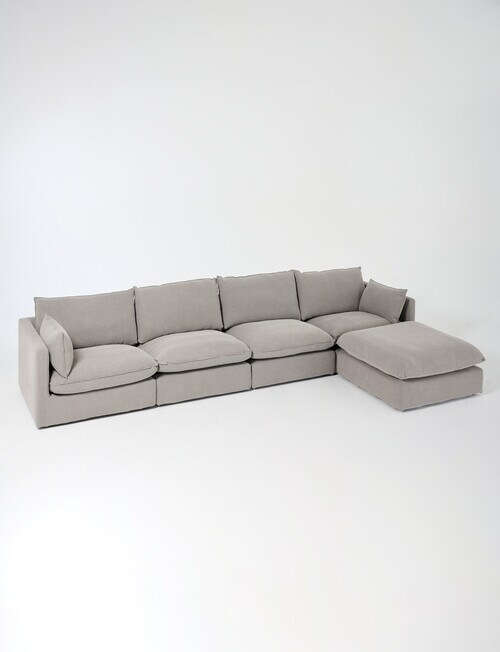 Marcello&Co Aspen Fabric Modular Left Hand Facing, Grey V2 product photo View 10 L