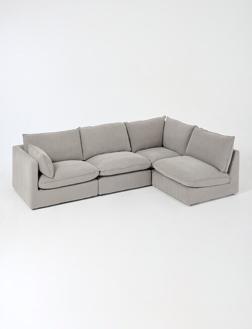 Marcello&Co Aspen Fabric Modular Left Hand Facing, Grey V2 product photo View 12 L