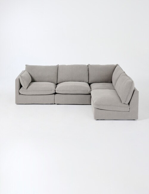 Marcello&Co Aspen Fabric Modular Left Hand Facing, Grey V2 product photo View 13 L