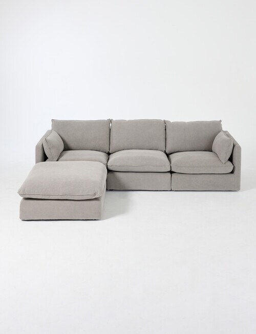 Marcello&Co Aspen Fabric Modular Left Hand Facing, Grey V2 product photo View 18 L