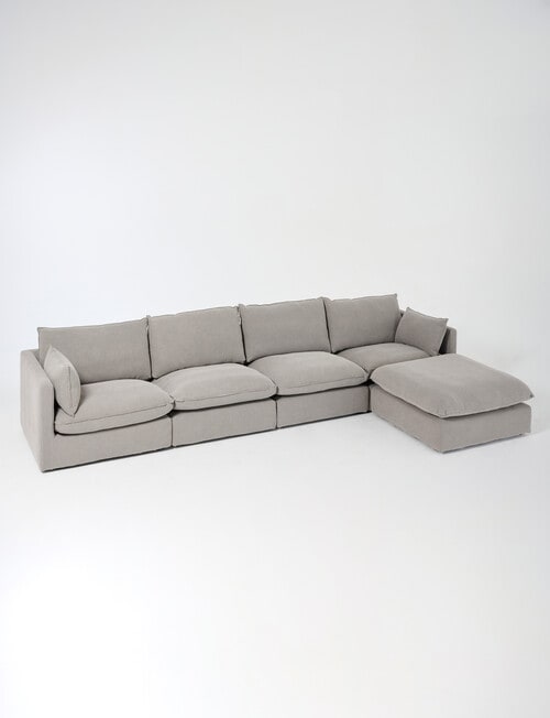 Marcello&Co Aspen Fabric Modular Right Hand Facing, Grey V2 product photo View 10 L