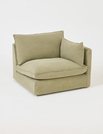 Marcello&Co Aspen Fabric Modular Right Hand Facing, Sage V2 product photo