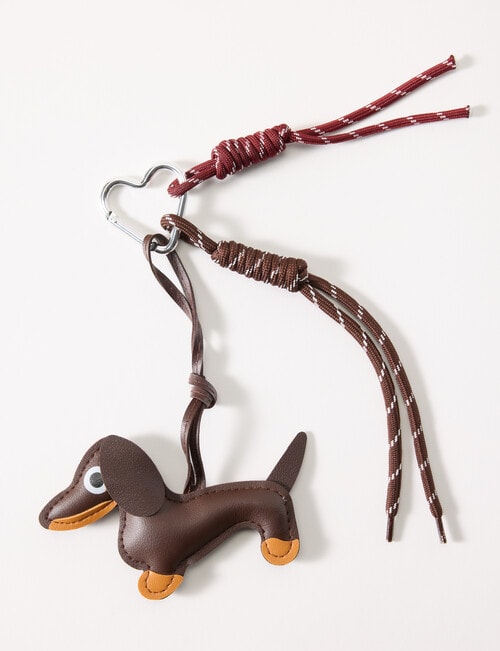 Xcesri Dachshund Dog Keychain, Chocolate product photo