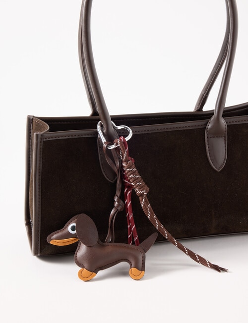 Xcesri Dachshund Dog Keychain, Chocolate product photo View 02 L