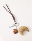 Xcesri Croissant Keychain, Brown product photo