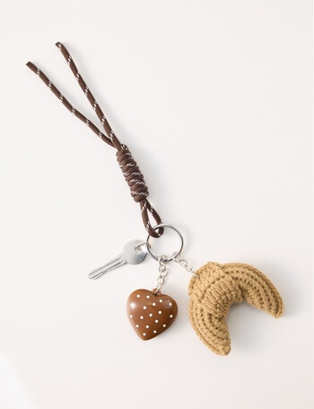 Xcesri Croissant Keychain, Brown product photo