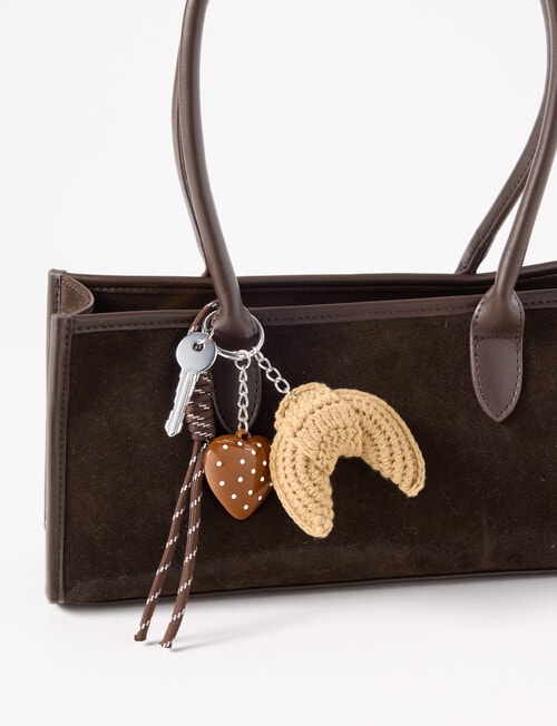 Xcesri Croissant Keychain, Brown product photo View 02 L