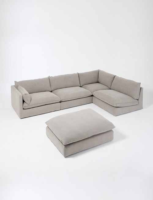 Marcello&Co Aspen Maxi Fabric Modular Left Hand Facing, Grey V2 product photo View 15 L