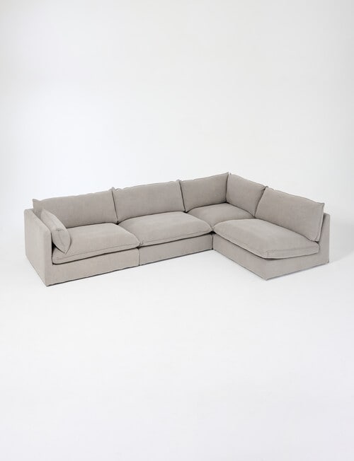 Marcello&Co Aspen Maxi Fabric Modular Corner, Grey V2 product photo View 06 L