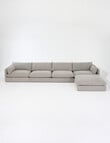 Marcello&Co Aspen Maxi Fabric Modular Ottoman, Grey V2 product photo View 07 S