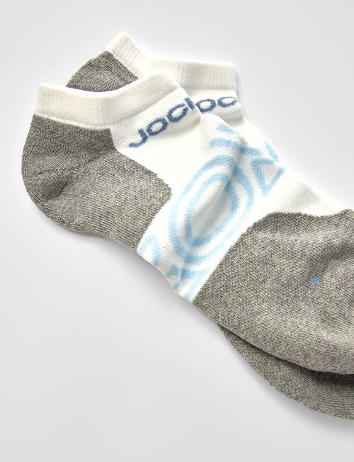 Jockey Woman Perform No Show Socks, 2-Pack, White & Blue, 3-11 product photo View 03 L