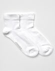 Jockey Woman Fine Circulation Anklet Socks, 2-Pack, White, 3-11 product photo