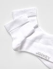 Jockey Woman Fine Circulation Anklet Socks, 2-Pack, White, 3-11 product photo View 03 S