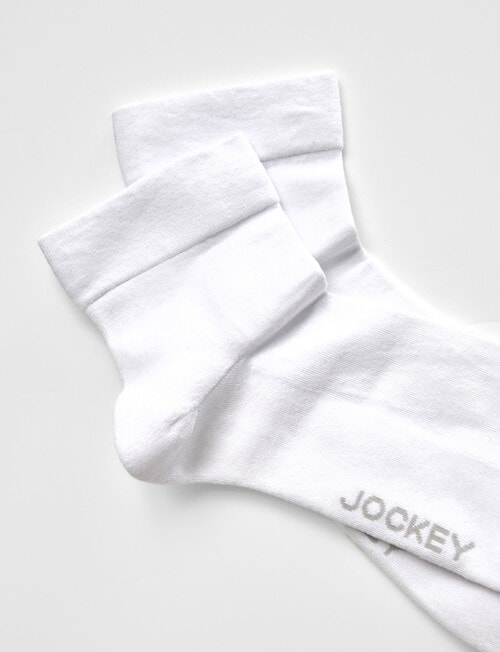 Jockey Woman Fine Circulation Anklet Socks, 2-Pack, White, 3-11 product photo View 03 L