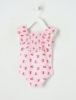 Teeny Weeny Strawberry Sleeveless Swimsuit, Peach Jelly product photo