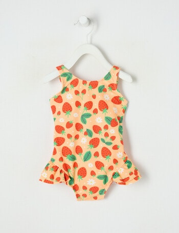 Teeny Weeny Cherry Sleeveless Swimsuit, Pink product photo