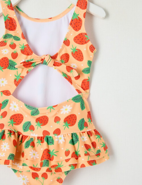 Teeny Weeny Cherry Sleeveless Swimsuit, Pink product photo View 02 L