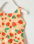 Teeny Weeny Cherry Sleeveless Swimsuit, Pink product photo View 04 S