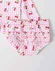 Teeny Weeny Cherry Long Sleeve Swim Set, 2-Piece, Pink product photo View 02 S