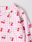 Teeny Weeny Cherry Long Sleeve Swim Set, 2-Piece, Pink product photo View 04 S