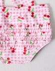 Teeny Weeny Cherry Long Sleeve Swim Set, 2-Piece, Pink product photo View 05 S