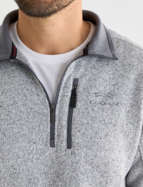 Logan Fleece Drum Sweatshirt, Grey product photo View 04 L