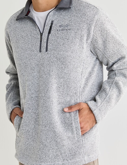 Logan Fleece Drum Sweatshirt, Grey product photo View 06 L