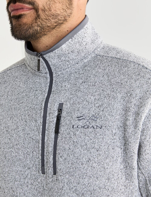 Logan Fleece Drum Sweatshirt, Grey product photo View 07 L