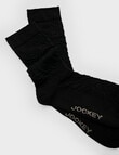 Jockey Woman Premium Fashion Crew Sock, Black Rose Floral, 3-8 product photo View 02 S