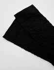 Jockey Woman Premium Fashion Crew Sock, Black Rose Floral, 3-8 product photo View 03 S