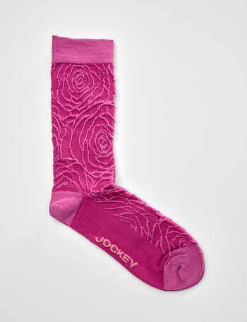 Jockey Woman Prem Fashion Crew Socks, Rose, 3-8 product photo