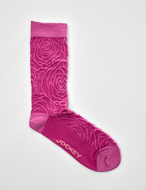 Jockey Woman Prem Fashion Crew Socks, Rose, 3-8 product photo
