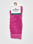 Jockey Woman Prem Fashion Crew Socks, Rose, 3-8 product photo View 02 S