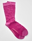 Jockey Woman Prem Fashion Crew Socks, Rose, 3-8 product photo View 03 S
