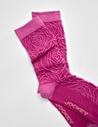 Jockey Woman Prem Fashion Crew Socks, Rose, 3-8 product photo View 05 S