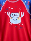 Teeny Weeny Swim Rash Suit, Red Crab product photo View 02 S