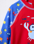 Teeny Weeny Swim Rash Suit, Red Crab product photo View 03 S