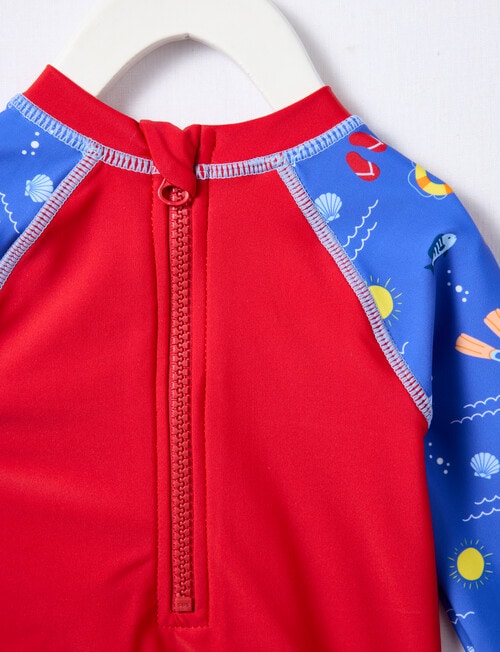Teeny Weeny Swim Rash Suit, Red Crab product photo View 05 L