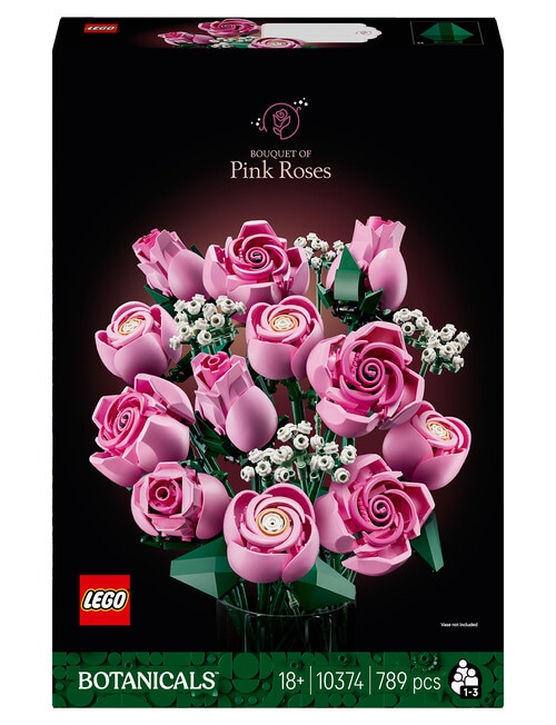 LEGO Botanicals Bouquet of Pink Roses, 10374 product photo View 03 L