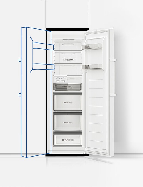 Haier 272L 300 Series Hybrid Vertical Freezer, White product photo View 05 L