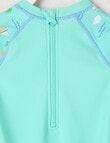 Teeny Weeny Sailboat Long Sleeve Rash Suit, Mint product photo View 02 S
